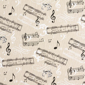 Decostof Half panama muzikaal – zwart/natuur, 