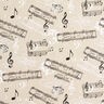 Decostof Half panama muzikaal – zwart/natuur,  thumbnail number 1