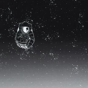 French Terry Panel Spaceman | Glitzerpüppi – zwart/wit, 