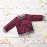 Licht katoenen sweatstof effen – bordeauxrood,  thumbnail number 7