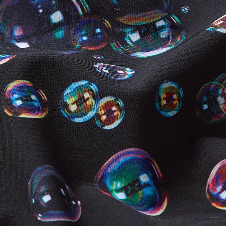 Softshell Zeepbellen Digitaal printen – zwart blauw,  image number 3
