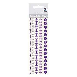 Edelsteensticker randen rond  – lila, 