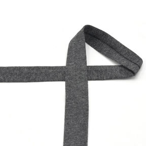 Biasband Katoenjersey Mix [20 mm] – anthraciet, 
