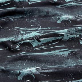 Katoenjersey Raceauto Digitaal printen – zwart/parelgrijs, 