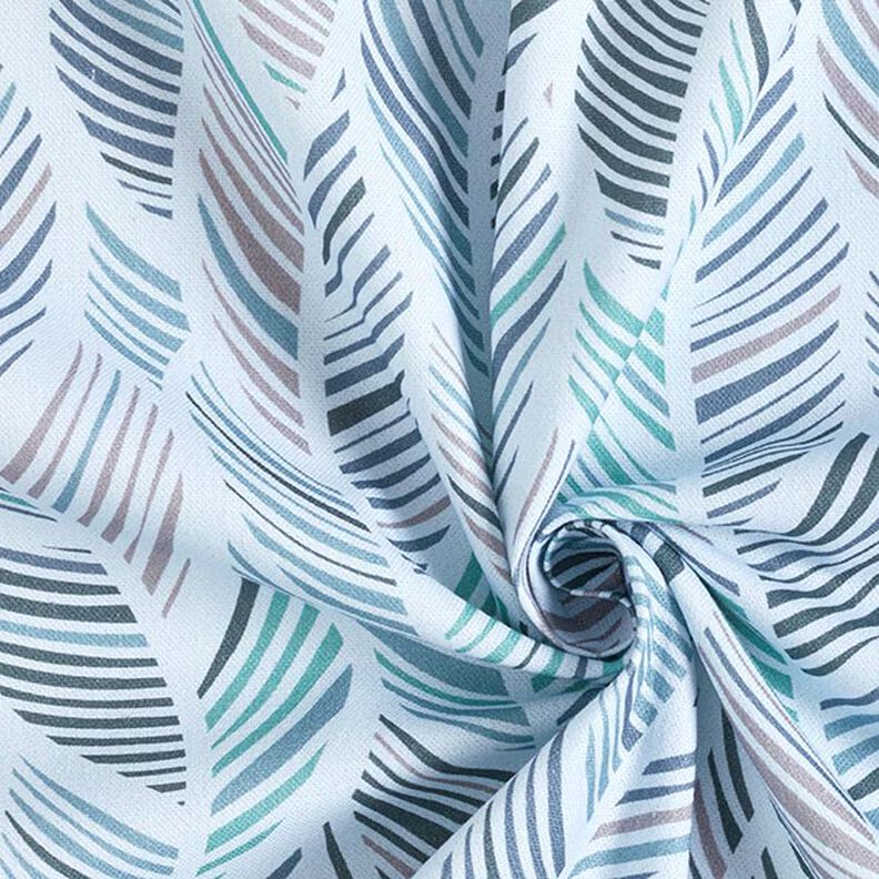 Decostof Half panama Bladmotief – blauw, image number 3