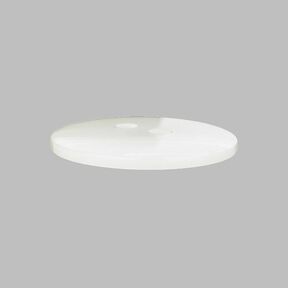 Kunststof knoop parelmoer basic - wit, 