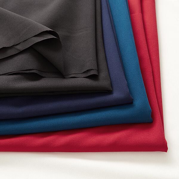 Blousestof in de lengte elastisch keperbinding – zwart, image number 4
