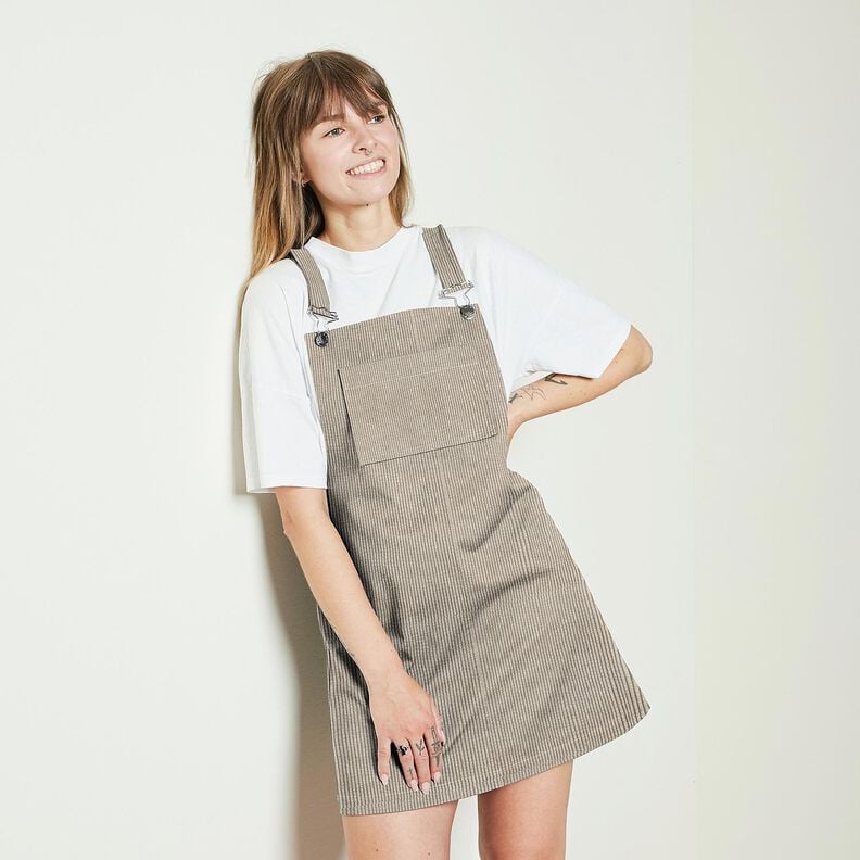 Brede rib Bubble Effen – natuur,  image number 8