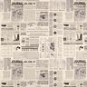 Decostof Half panama vintage krant – natuur/zwart,  thumbnail number 1