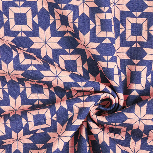Softsweat Noors patroon – indigo/zalm, image number 3