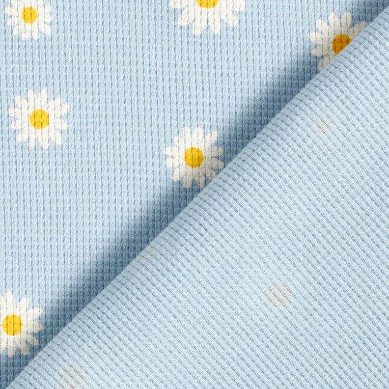 Wafel jersey Madeliefjes – zilverblauw,  image number 5