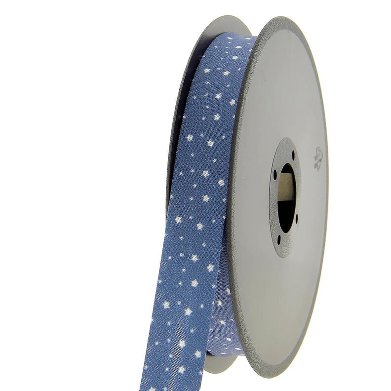 Biasband Sterren Biologische katoen [20 mm] – marineblauw,  image number 2