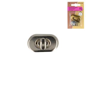 Draaisluiting [ 2,1 x 3,7 cm ] – zilver metalen, 