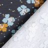 Katoenjersey Schattige bloemetjes – zwart blauw,  thumbnail number 4