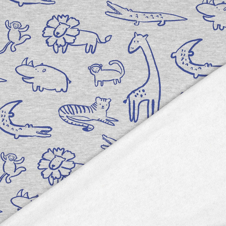 Sweatshirt Safaridieren | by Poppy – zilvergrijs/koningsblauw,  image number 4