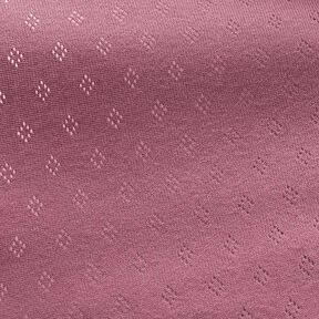 Fijngebreide jersey met gaatjesmotief – pastelviolet, 
