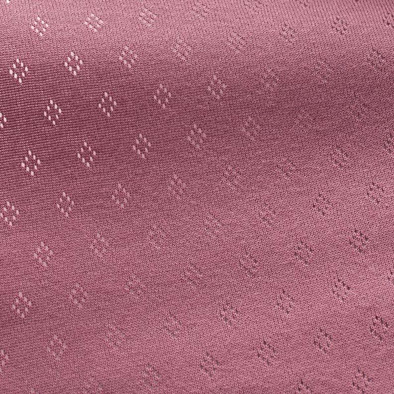 Fijngebreide jersey met gaatjesmotief – pastelviolet,  image number 1