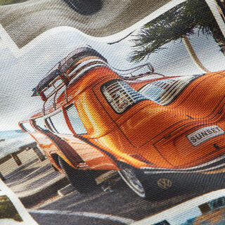 Decostof digitale print VW collage – wit, 