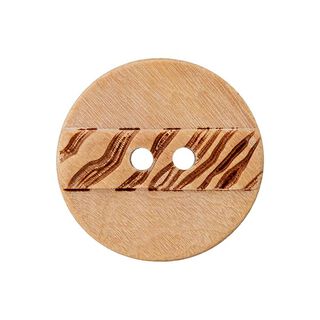 Houten knoop 2-gats  – beige, 