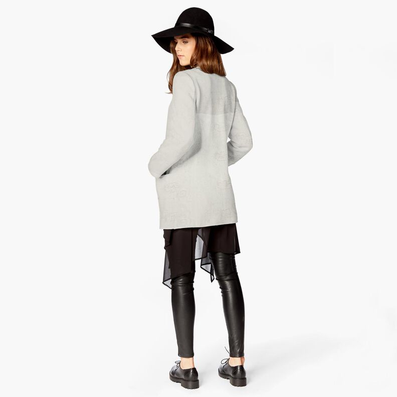 Fijne corduroy borduursels en paillettenbloemen – ecru,  image number 5