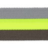 Tassenband neon [ 40 mm ] – neongeel/grijs,  thumbnail number 1