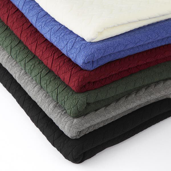 Jerseyjacquard cloqué kabelsteekpatroon – donkergroen,  image number 5
