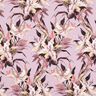 Katoenjersey Digitale print van grote lelies – pastelviolet/greige,  thumbnail number 1