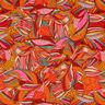 Strandkleding viscosestof pauwen en bloemen – oranje/roodbruin,  thumbnail number 1