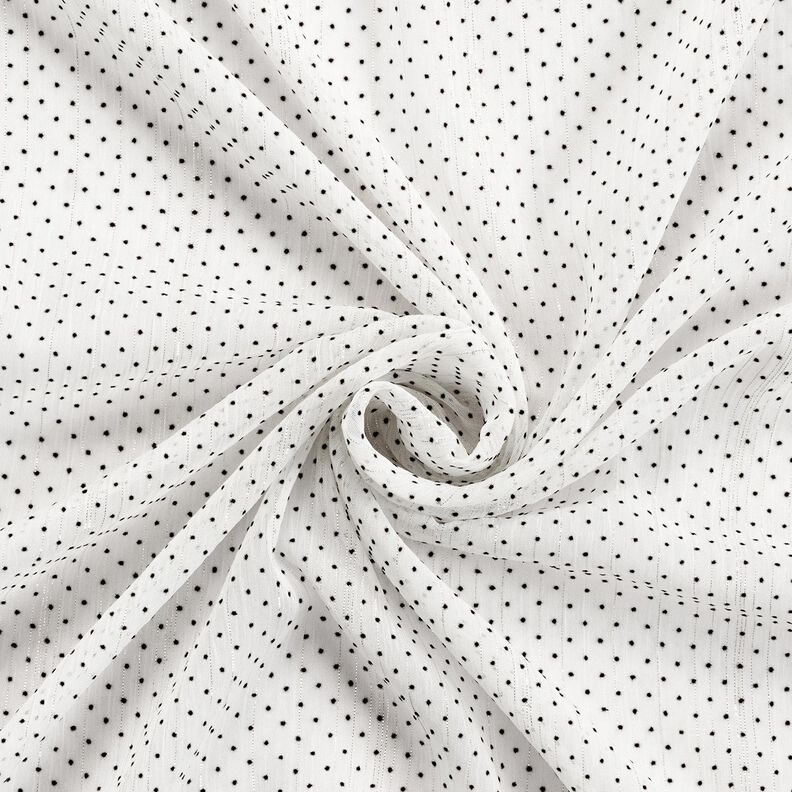 Chiffon glitterstrepen en stippen – wit, image number 3
