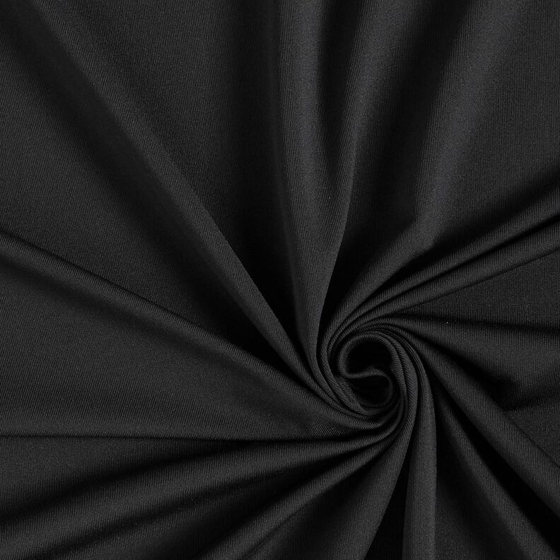 Jersey geborstelde binnenkant effen – zwart,  image number 1