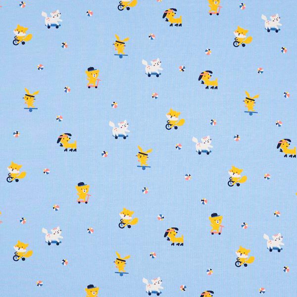 Katoenjersey sportieve dieren | PETIT CITRON – lichtblauw, image number 1