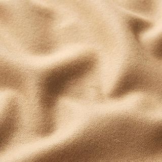 Mantelstof wolmix effen – beige, 