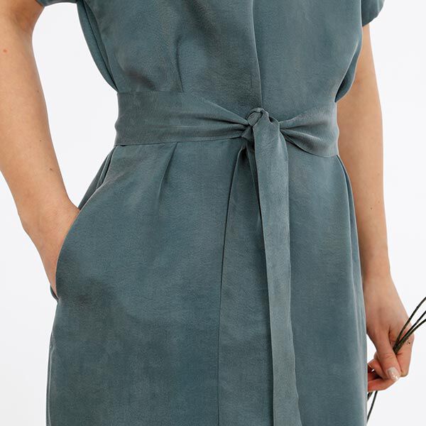 FRAU VIKKI - losse jurk met V-hals en riem, Studio Schnittreif  | XS -  XXL,  image number 5