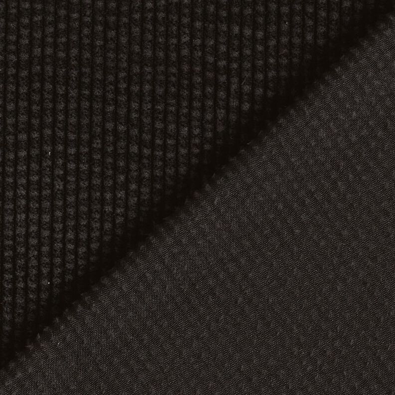 Brede rib Bubble Effen – zwart,  image number 3