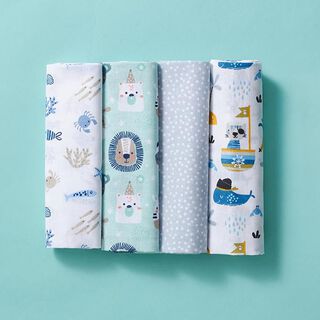 Stoffenpakket Popeline baby – blauw, 