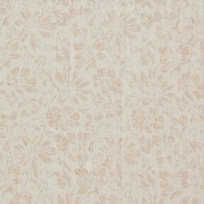 Mousseline/dubbel gehaakte stoffen Linnen-mix Bloemen – amandel, 