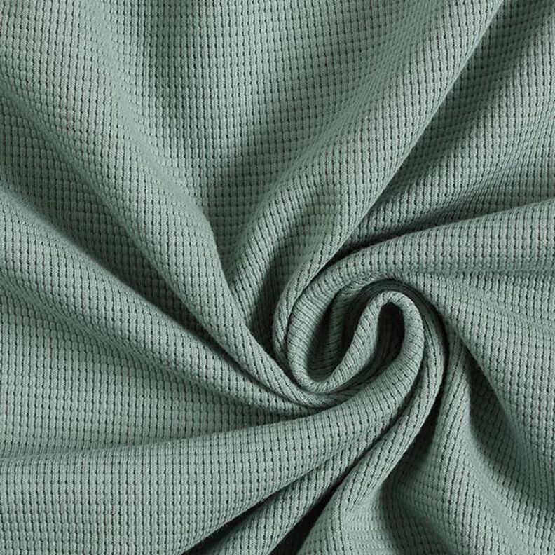 Mini Katoenen wafel jersey effen – riet,  image number 1