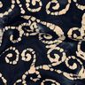 Katoenen stof Batik cirkels – zwart blauw/zand,  thumbnail number 2