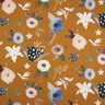 Decostof Half panama grote retrobloemen – karamel/licht kaki,  thumbnail number 1