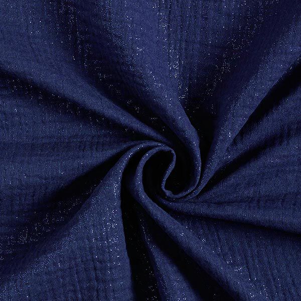 Mousseline/dubbel gehaakte stoffen Fijne glinsterende stippen| by Poppy – marineblauw,  image number 1