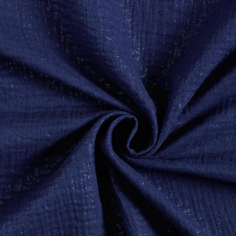 Mousseline/dubbel gehaakte stoffen Fijne glinsterende stippen| by Poppy – marineblauw,  image number 1