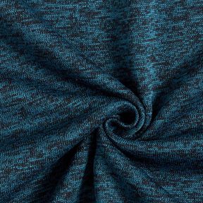 Fleece gebreid – petroleum/zwart, 