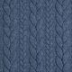Jerseyjacquard cloqué kabelsteekpatroon – jeansblauw,  thumbnail number 1