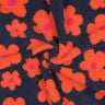 Teddy pluche Bloemen | Poppy Fabrics – marineblauw/oranje,  thumbnail number 4
