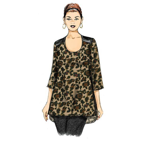 Plus size - top|tuniek, Butterick 6263|52 - 58, image number 5
