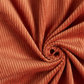 Brede rib voorgewassen Effen – terracotta, 