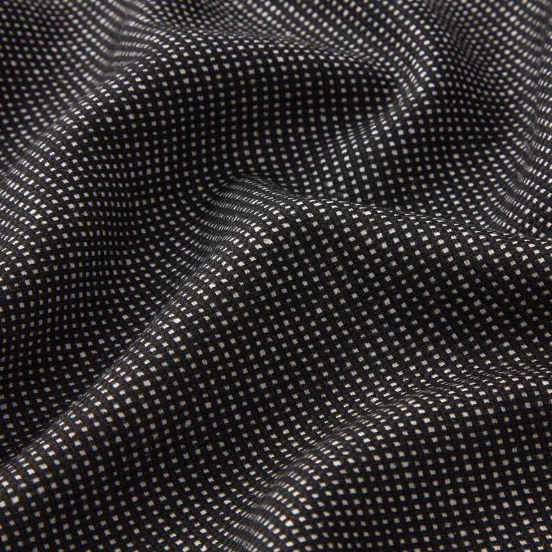 Wollen doek miniruitjes – zwart/wit,  image number 2