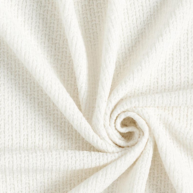Chenille Breijacquard Glitter – ivoor/zilver metallic | Stofrestant 110cm,  image number 1