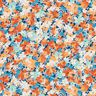 Viscosestof gevlekte bloemen – terracotta/blauw,  thumbnail number 1