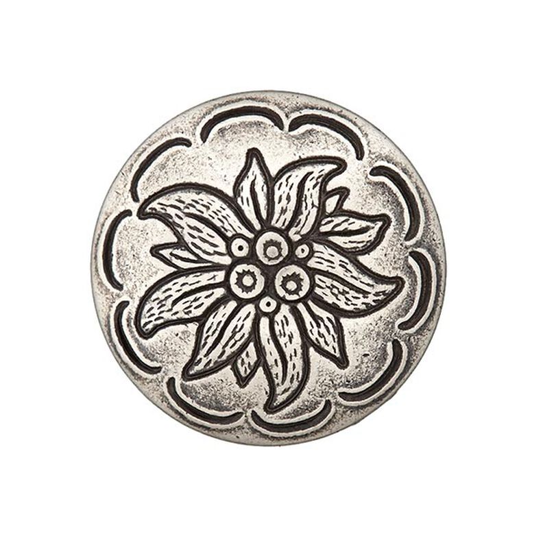 Klederdrachtknoop bloemenrank - oudoudzilver metalen metalen,  image number 1
